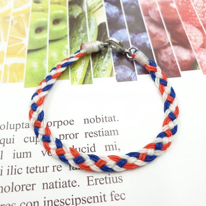X-07 Thai silk Wax thread (eight-strand braid) @Color can be matched with surfing leg rope lucky bracelet - สร้อยข้อมือ - วัสดุกันนำ้ 