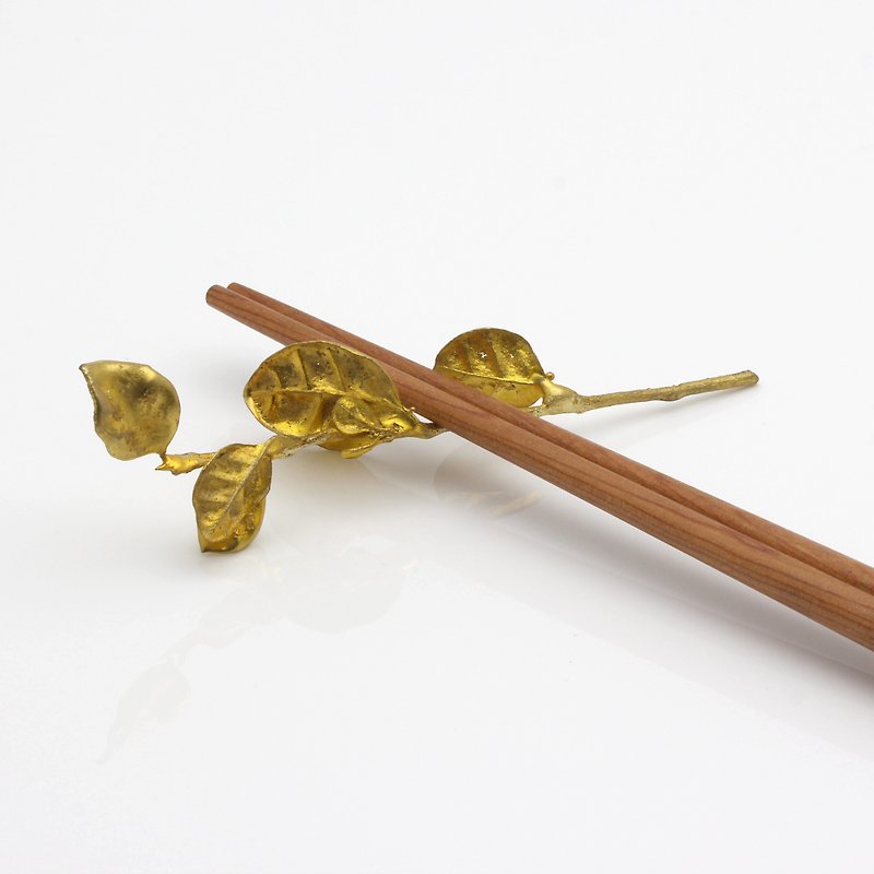 葉子 筷架 筆托 擺飾 黃銅 自然植物 - 擺飾/家飾品 - 其他金屬 金色
