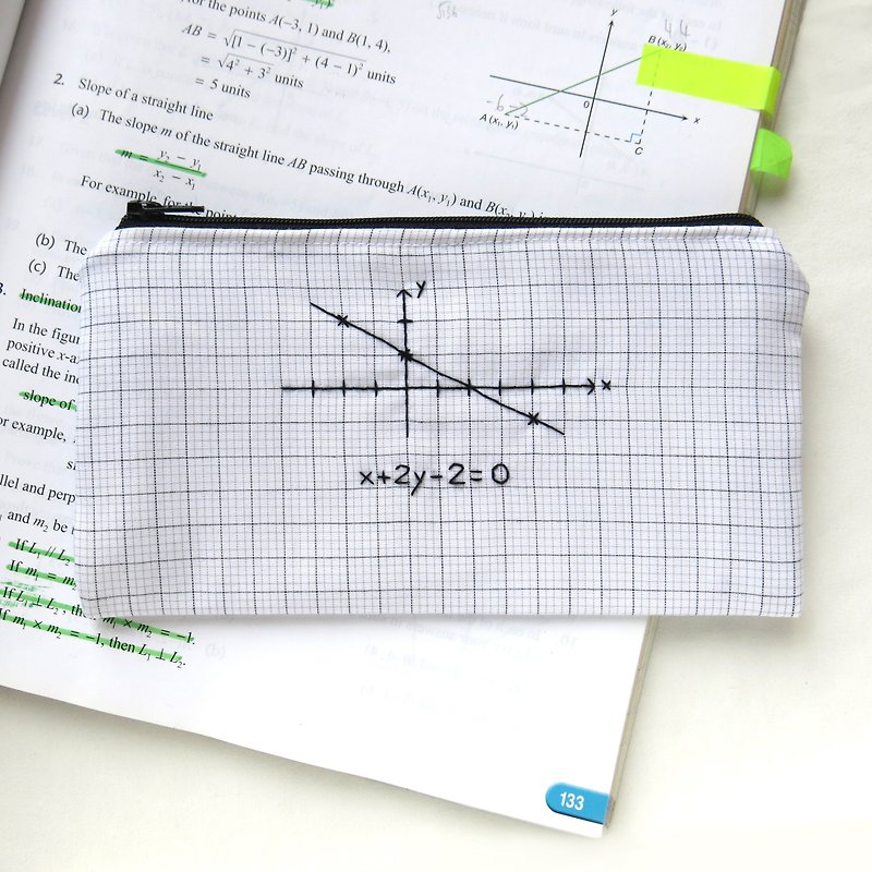 生涯学習シリーズ：数学バッグ-グラフ - ペンケース・筆箱 - 刺しゅう糸 多色