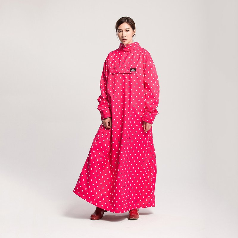 【MORR】PostPosi anti-wear raincoat - coral red - Umbrellas & Rain Gear - Polyester Red