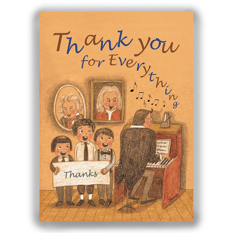 Hand-painted illustration universal card / postcard / card / illustration card - chorus thank you card - Cards & Postcards - Paper 