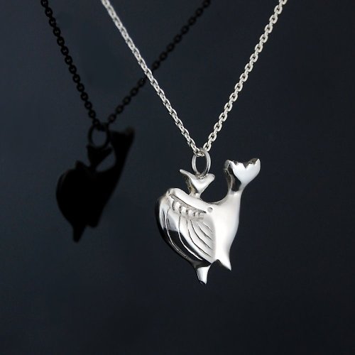 Vesta Art 設計銀飾 大白鯨-銀項鍊