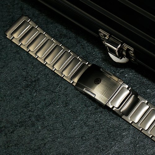 TIGT 鈦金趨勢 22mm寬度多用途鈦錶帶 - 鈦金屬錶帶 + 插銷式連結-TIGT