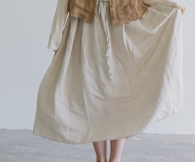 White linen skirts and on sale dresses