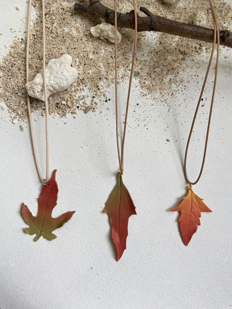 森系 秋日蠟繩項鍊 - 項鍊 - 其他材質 