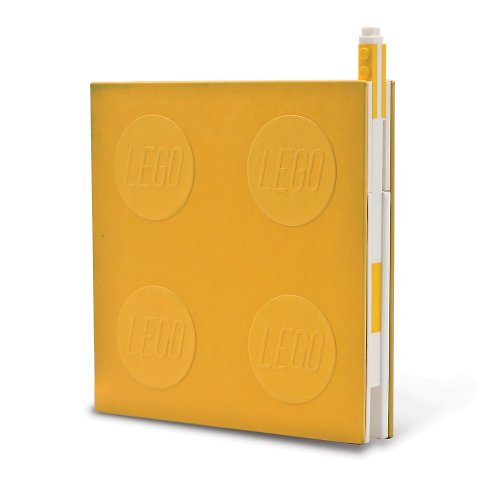 LEGO樂高LED燈系列／文具系列 LEGO 樂高好好扣筆記本(附原子筆)-黃色