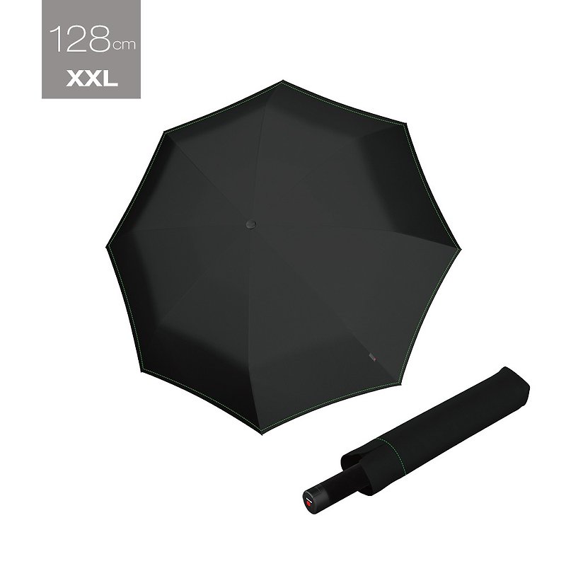 【Knirps德國紅點傘】Knirps. U.090超輕大傘面摺疊傘- 霓綠黑 - 雨傘/雨衣 - 防水材質 綠色
