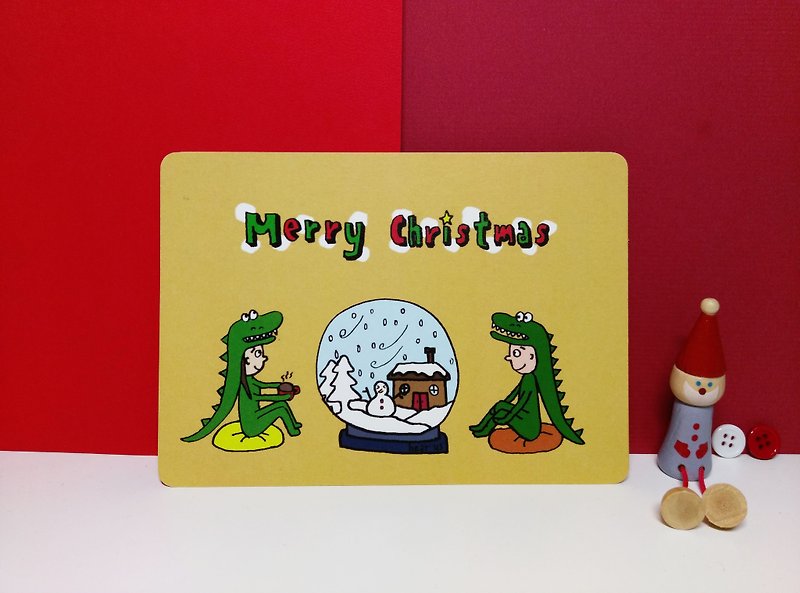Snowing / Christmas postcard - การ์ด/โปสการ์ด - กระดาษ 