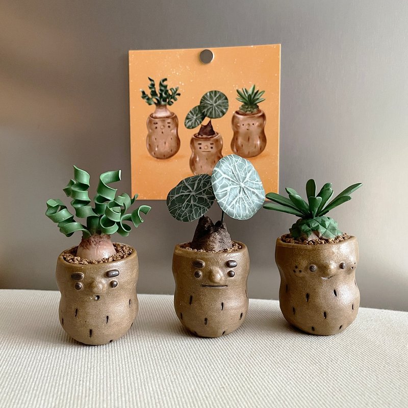 Pin Ceramics X Una Sofa Handmade Limited Collaboration. The Plant Hair Salon - ตกแต่งต้นไม้ - ดินเหนียว สีเขียว