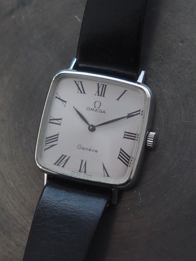 OMEGA オメガ Genève ジュネーブ スクエア ウォッチ 腕時計 メンズ ユニセックス ヴィンテージ アンティーク - 男錶/中性錶 - 不鏽鋼 銀色