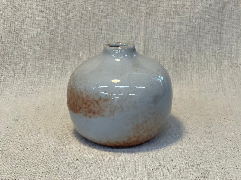 Hand pinched Shino vase - Pottery & Ceramics - Pottery Silver