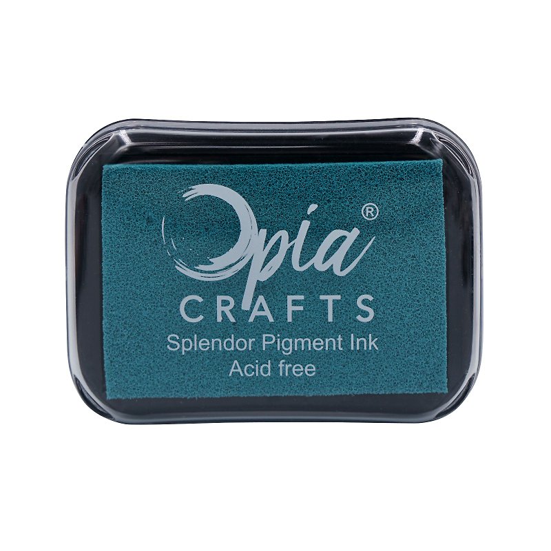 OPIA quick-drying oil-based stamp pad. Turquoise - Stamps & Stamp Pads - Pigment Green