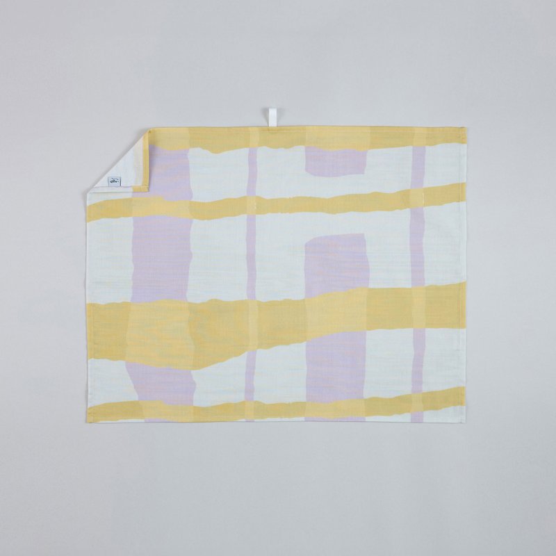 Tea towel / Waterproofing Paint Yellow & Purple - เครื่องครัว - ผ้าฝ้าย/ผ้าลินิน หลากหลายสี