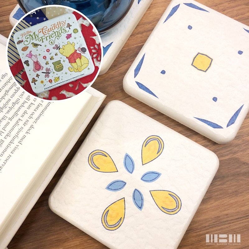 [MBM] MBM tile diatomaceous earth coaster set (a box of 5 into) to give Disney does not pick a coaster - Items for Display - Other Materials White