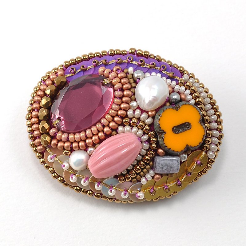 A foreign brooch 1 - Brooches - Plastic Purple