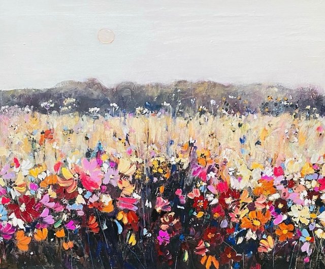 キャンバス油絵　 専用　春を告げる花スノードロップ snowdrops-painting-art-