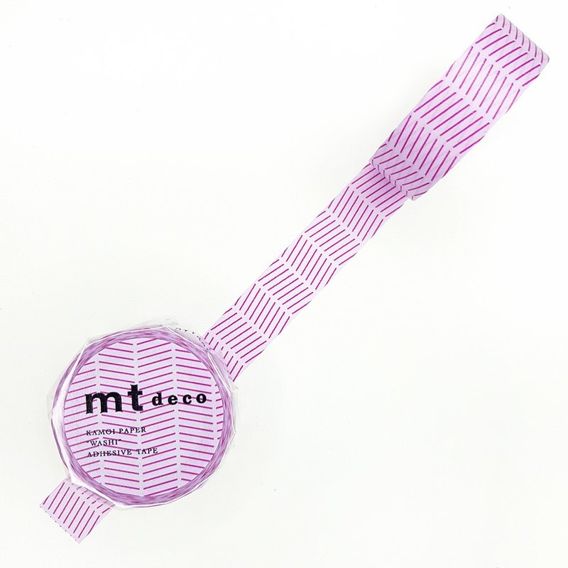 mt Deco 和紙膠帶 / 對角線-粉紫 (MT01D447) / 2020SS - 紙膠帶/和紙/PET - 紙 紫色