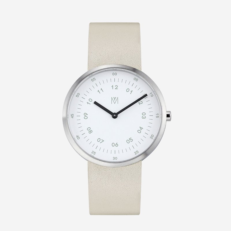 Drizzle 40mm - Beige Italian Leather Swiss Movement | Sapphire Crystal Glass - Women's Watches - Waterproof Material 