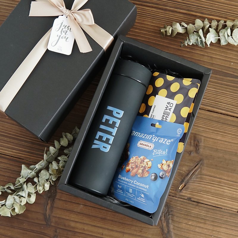 Classic gift set #2 - Vacuum Flask, Drip Coffee Bag, Amazing' Graze Granola - กระบอกน้ำร้อน - สแตนเลส 