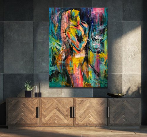 抽象的な女性像 絵画 木製フレーム 500x0.jpg