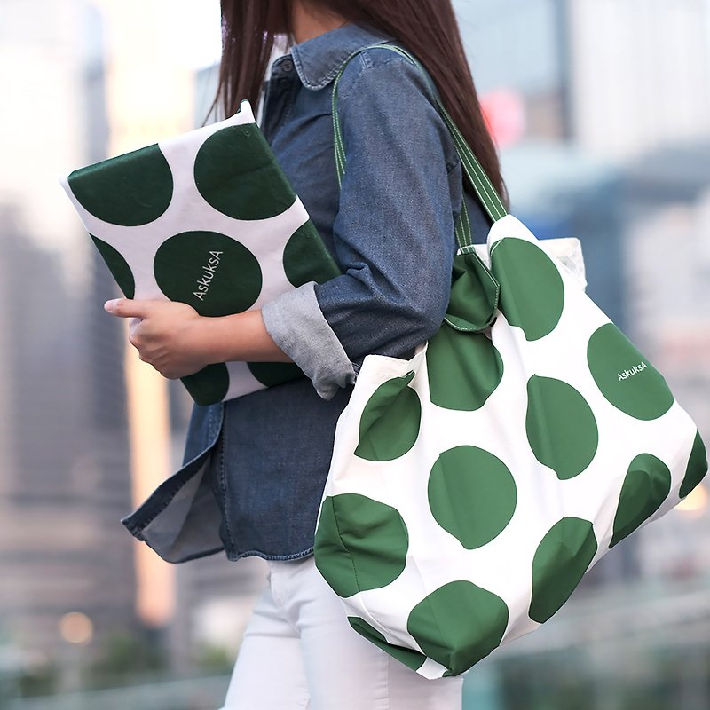 E for Envelop 綠色大號可折疊袋 - 手提包/手提袋 - 環保材質 綠色