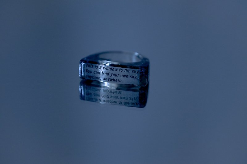 窓の指輪　purple x clear - 戒指 - 其他材質 透明