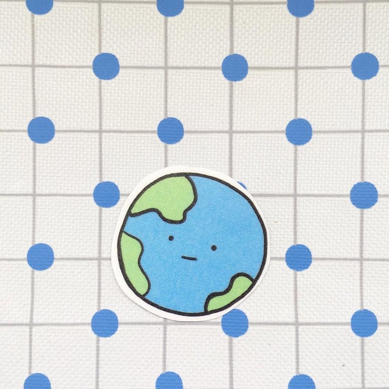地球/防水貼紙 - 貼紙 - 紙 藍色