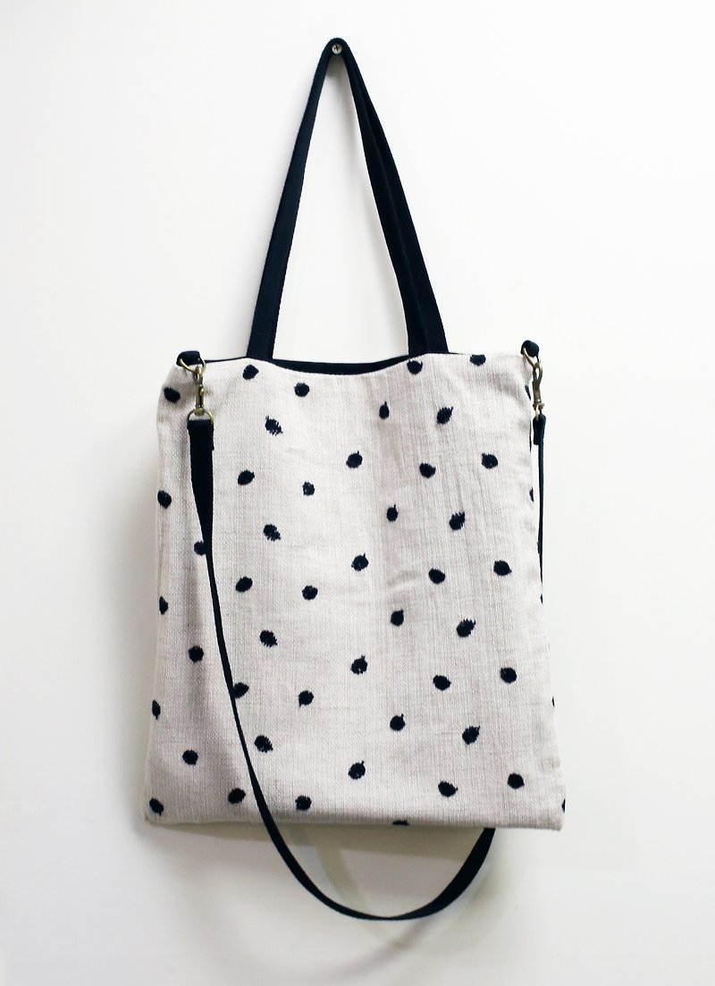 Together。hey dot＿Intersection - 2 way bag/ shoulder bag - Messenger Bags & Sling Bags - Cotton & Hemp Black