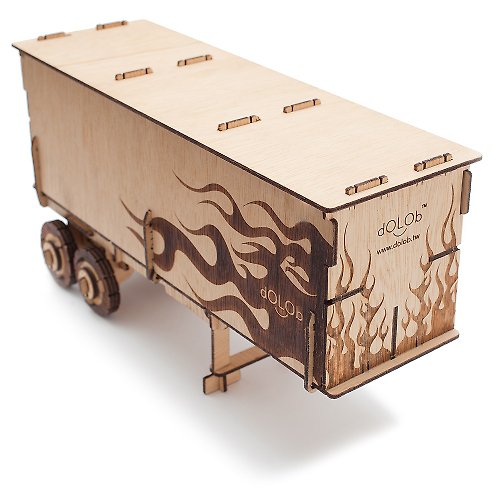 dOLOb dOLOb-DIY木質-連結貨櫃拖車