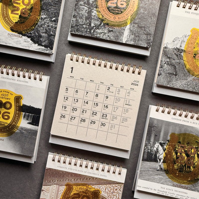 2026 Letterpress Desk Calendar - Calendars - Paper 