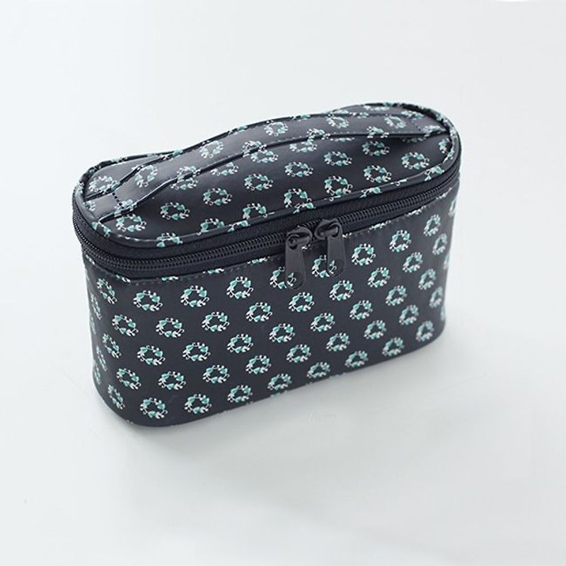 Livework-travel storage - Breeze slowly waterproof portable cosmetic bag - Vintage vines, LWK34773 - Toiletry Bags & Pouches - Polyester Blue