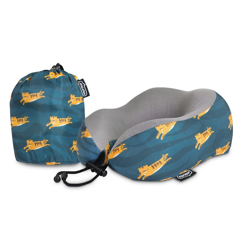 Travel foldable neckpillow - gray - Neck & Travel Pillows - Polyester Blue