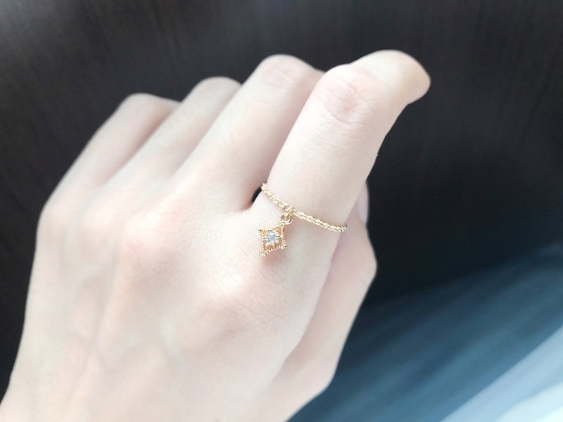 ::Classic Chain Ring :: Hualing Small Diamond Chain Ring - แหวนทั่วไป - โลหะ 