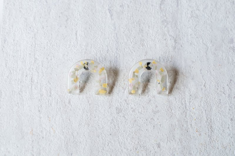 Yellow I Green I Lilac Transparent Bianca earrings - Earrings & Clip-ons - Resin Transparent