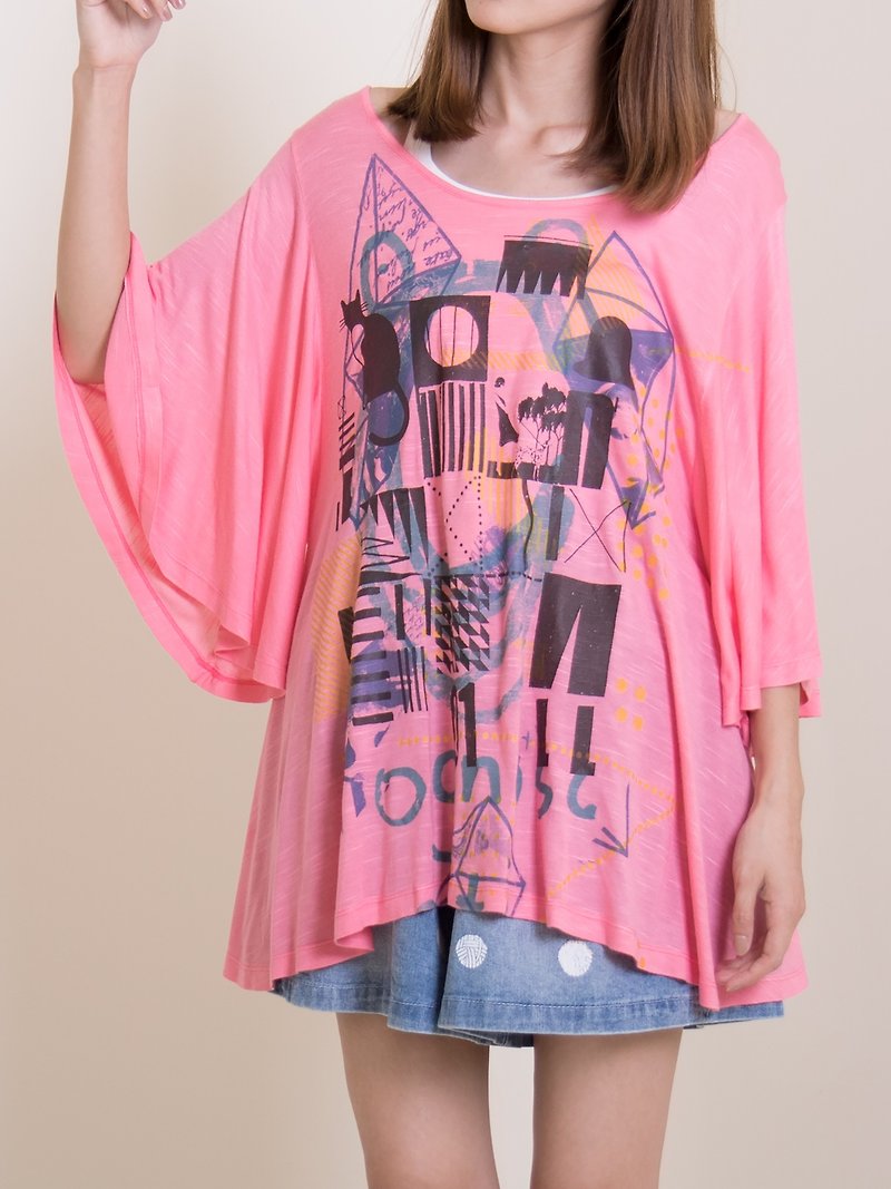 New eight edition T powder - Women's T-Shirts - Cotton & Hemp Pink