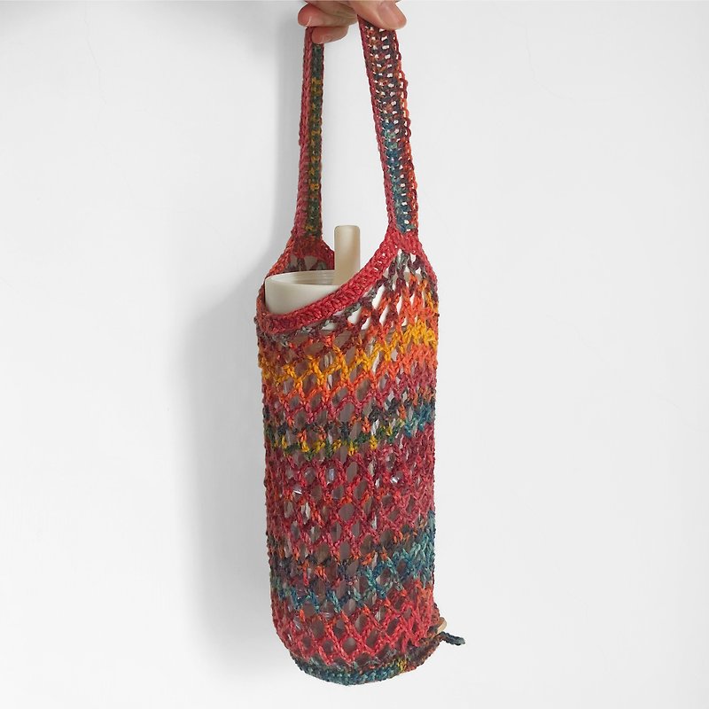 Can be stored in the hole drink bag_ sunset - Beverage Holders & Bags - Wool Orange