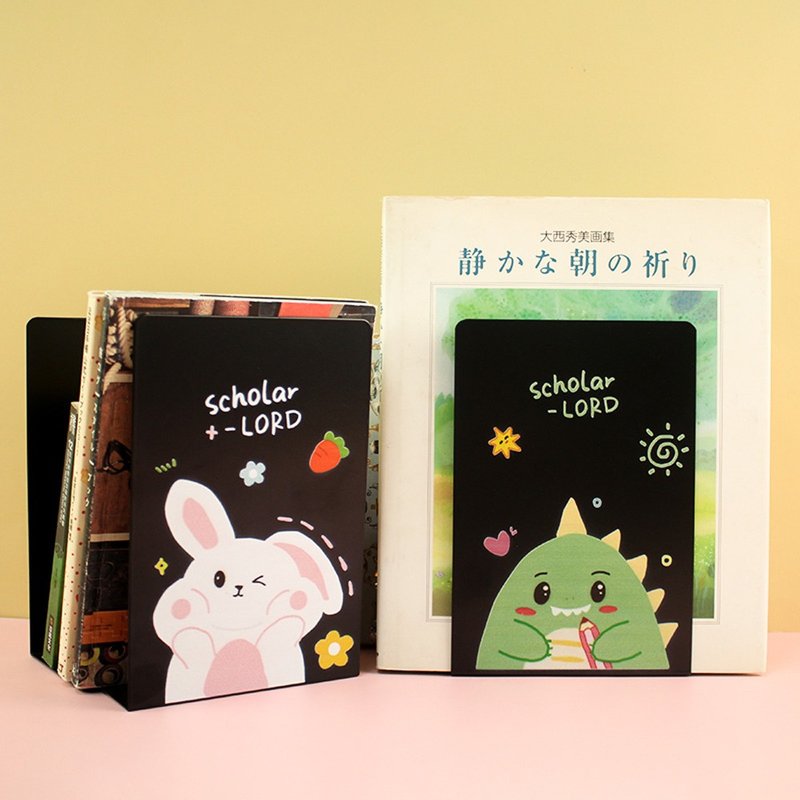 Chuyu 鐵製L型書架-2入/可愛書擋/書立/桌面收納/立書架/書靠 - 其他 - 其他材質 多色