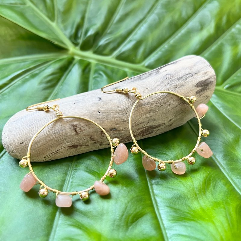 天然石系列 / 蜜陽 / 耳環 / 耳針 / 耳勾 - 耳環/耳夾/耳骨夾 - 其他金屬 