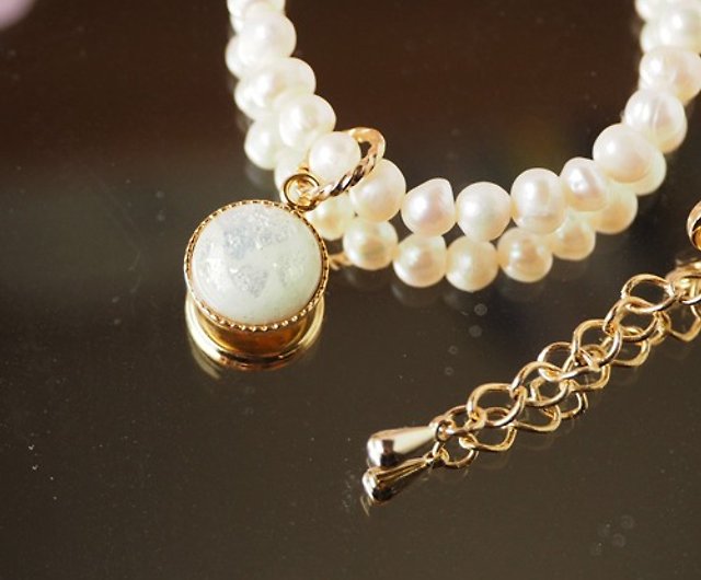 Cloisonne ware 3way freshwater pearl necklace - Shop mio min mio