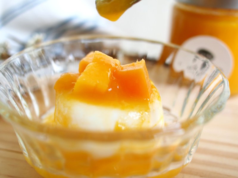 Guru fresh cheese-summer limited fresh mango or wild berry jam refreshing cheese without added water-4 into - เค้กและของหวาน - อาหารสด สีเหลือง