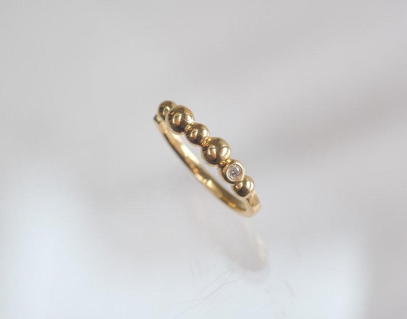 Diamond Tenging 2WAY ring ear cuff Sterling silver gold color - General Rings - Gemstone Gold