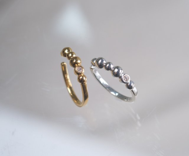 Diamond Tenging 2WAY ring ear cuff ダイヤモンドつぶつぶ