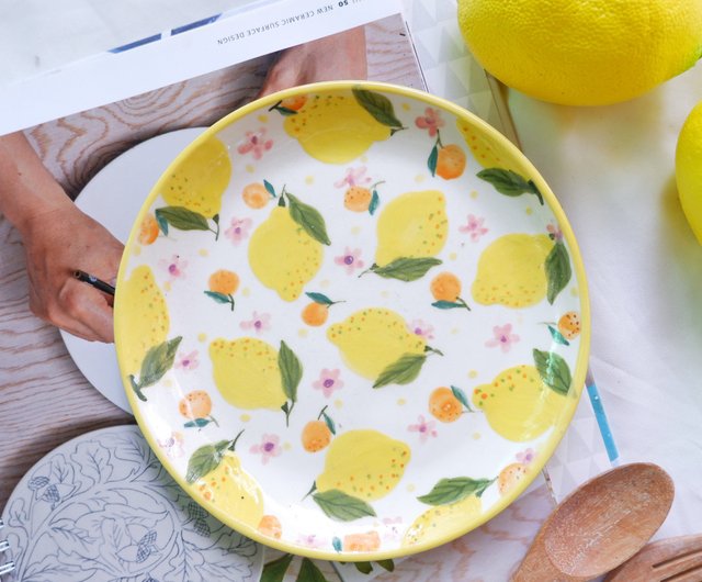 ceramic lemon plate