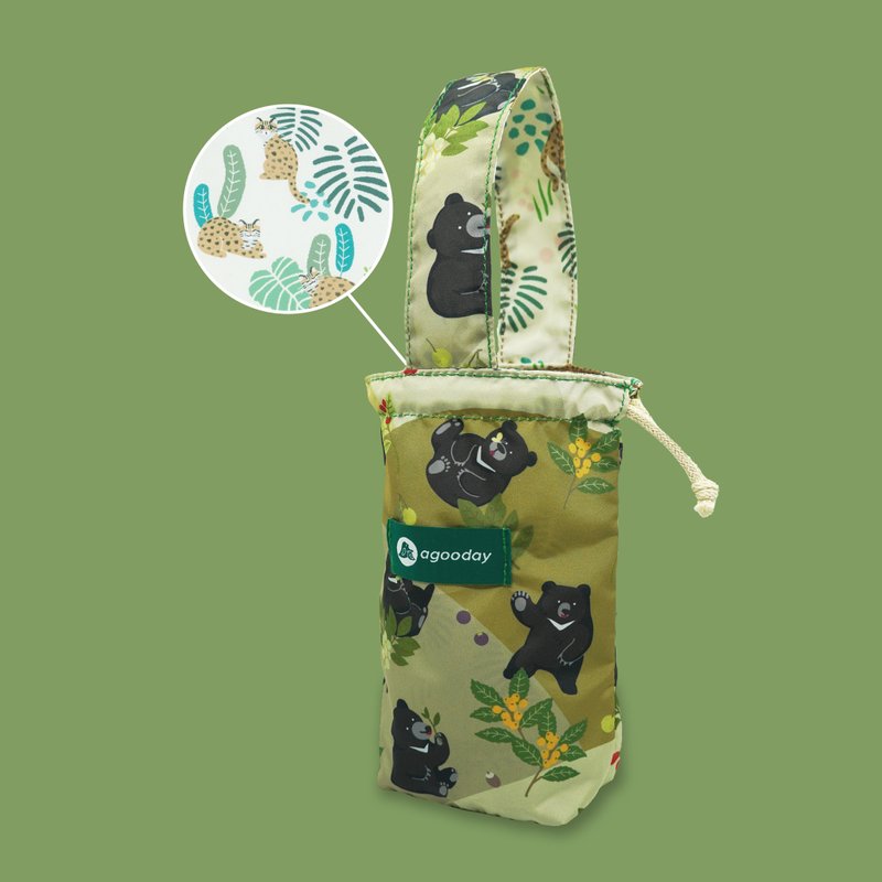 Good Day Two-Color Beverage Bag-Taiwan Wildlife - ถุงใส่กระติกนำ้ - วัสดุอื่นๆ สีเขียว