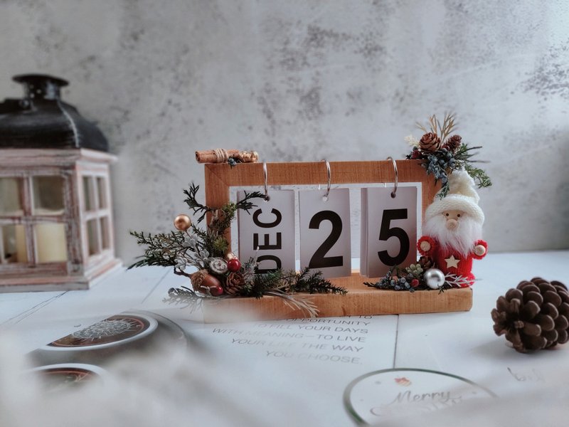 Taipei Handmade Course [One person per class] Christmas Course Christmas Edition Desk Calendar - Plants & Floral Arrangement - Plants & Flowers 