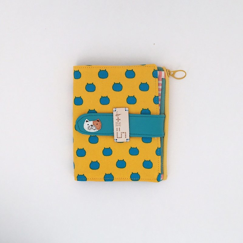 *Mimi water jade yellow folder in the folder & passport sets* - กระเป๋าสตางค์ - ผ้าฝ้าย/ผ้าลินิน สีเหลือง