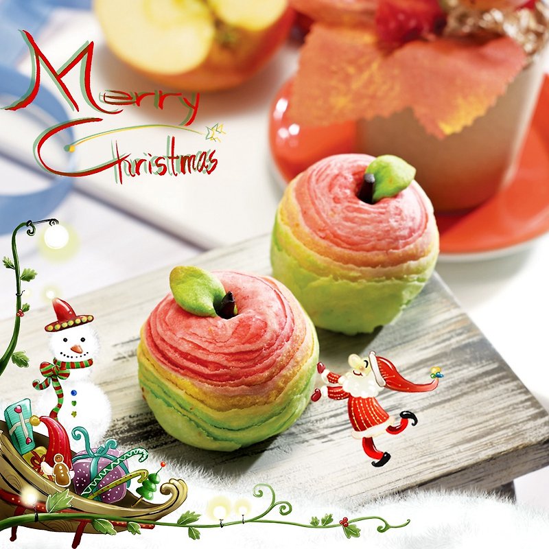 【クリスマスギフトボックス】平安フルーツ・クリスマスイブ・クリスマスラッピングギフト - ケーキ・デザート - 食材 