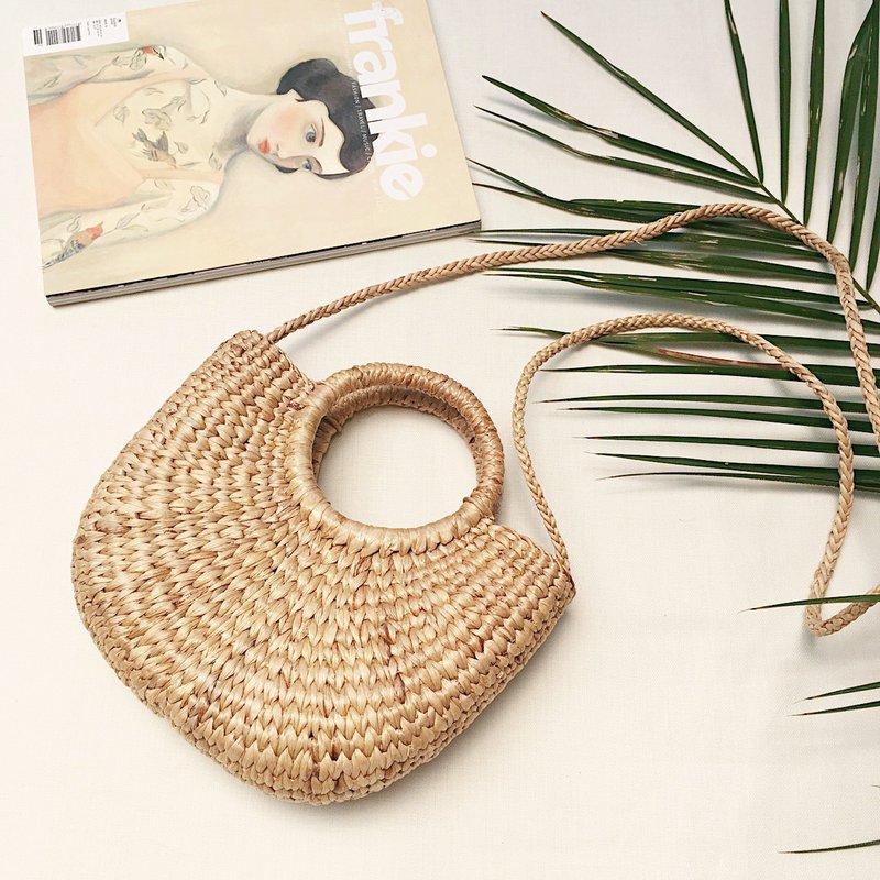 Natural Straw Long Straps Bag - 側背包/斜背包 - 植物．花 