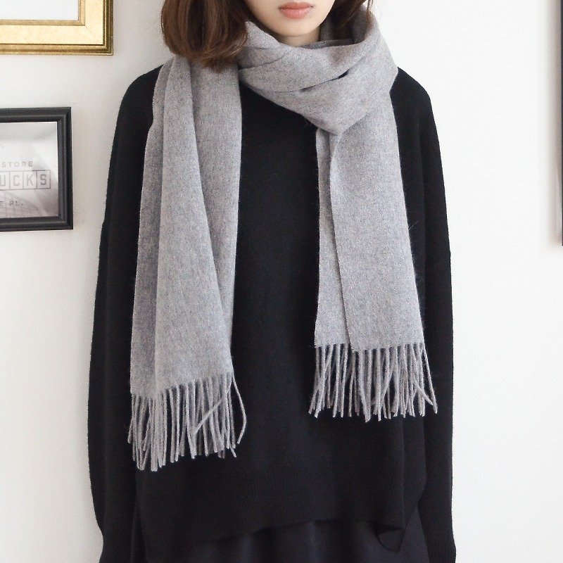 澳洲羊毛圍巾-淺灰色|圍巾|澳洲羊毛|獨立品牌|Sora - 其他 - 羊毛 