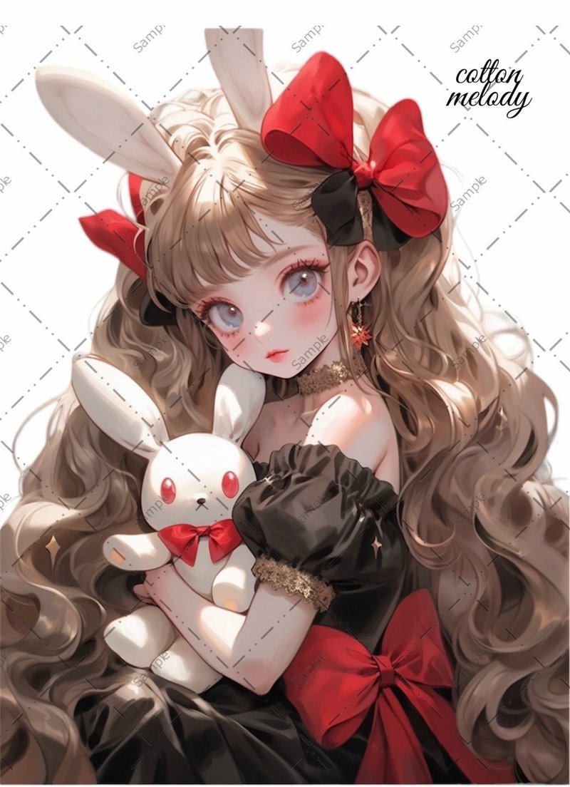 original sticker no.180 人物ステッカー オリジナルステッカー 人物ステッカー 女の子ステッカー オリジナル人物ステッカー - 貼紙 - 紙 